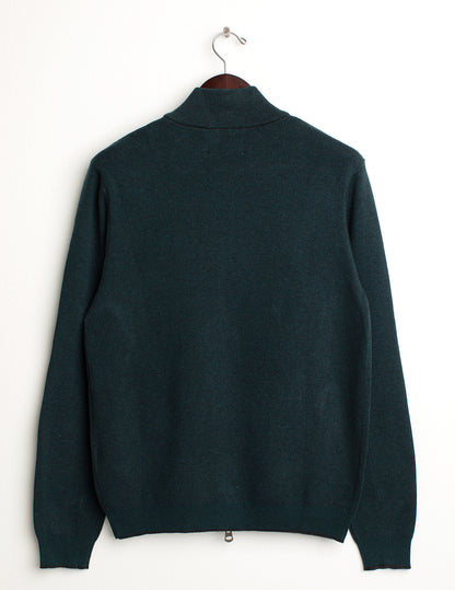 Full zipper turtleneck sweater