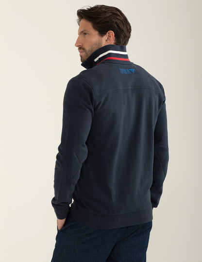 Felpa full-zip con collo alto