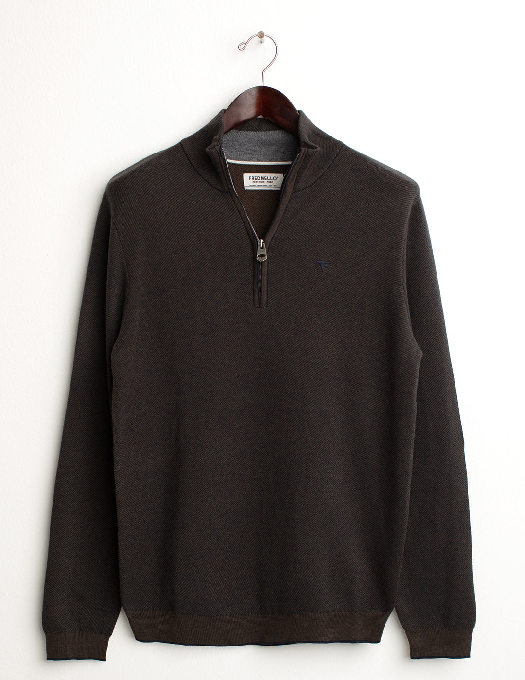 High-neck half-zip sweater man blue fm24w56mm cc-a0601 High-neck half-zip sweater