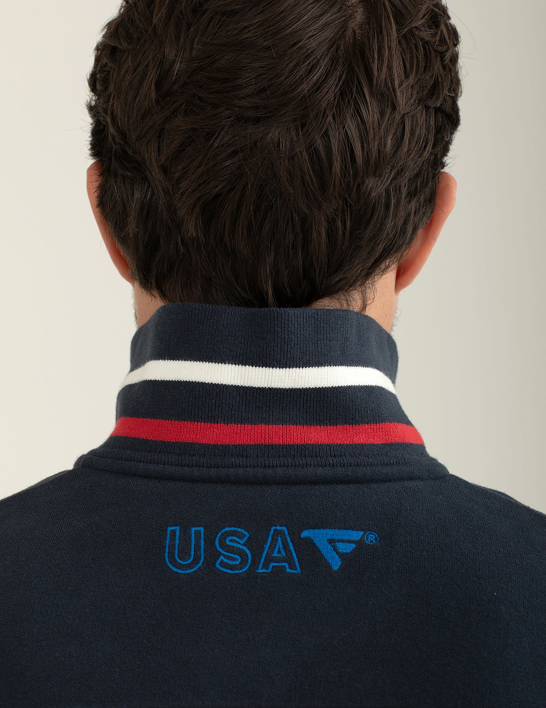 Felpa full-zip con collo alto uomo blue fm24w22fz cc-a0601 Felpa full-zip con collo alto