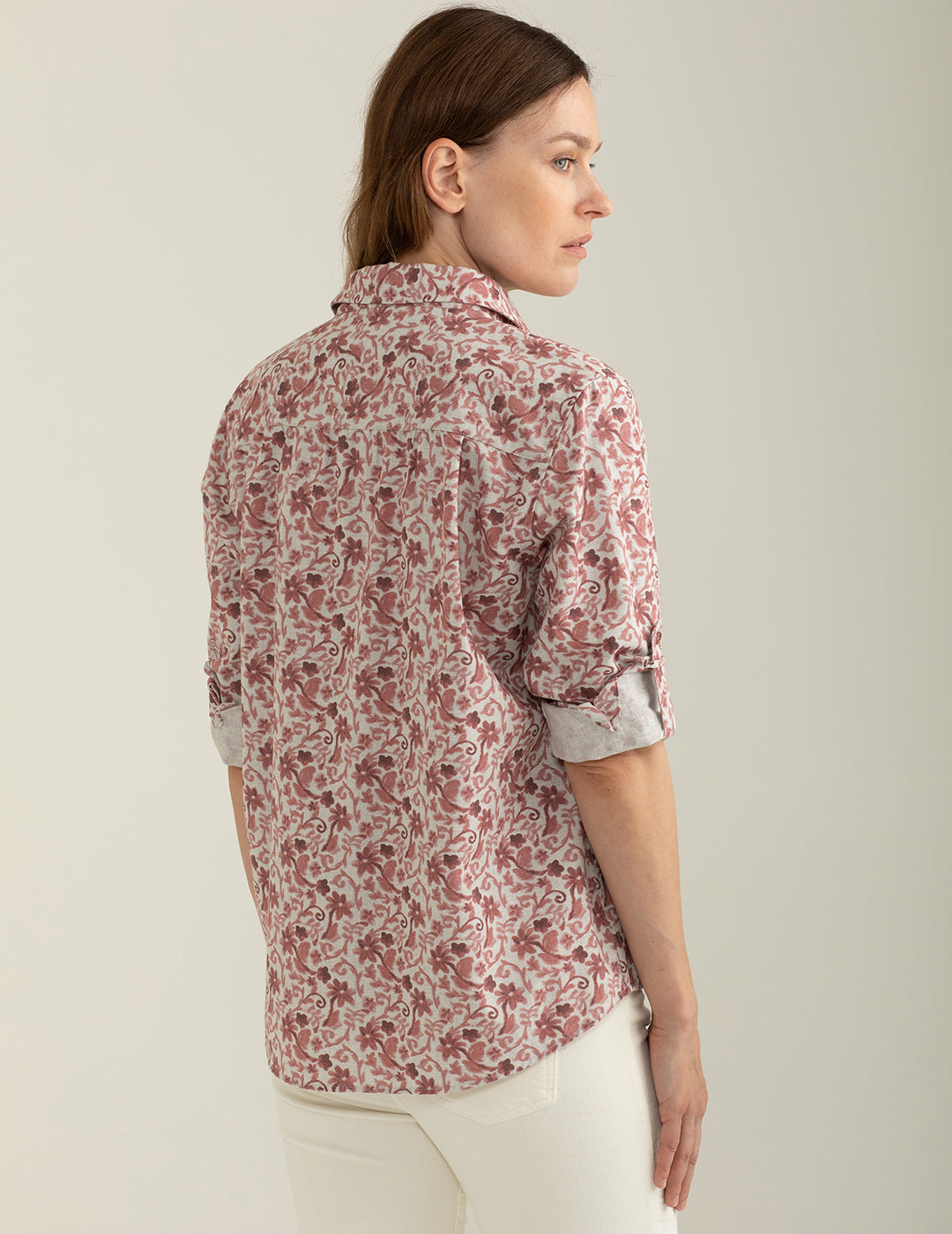 Camicia in flanella stampata all-over donna pink fw24w05cs cc-a0406 Camicia in flanella stampata all-over