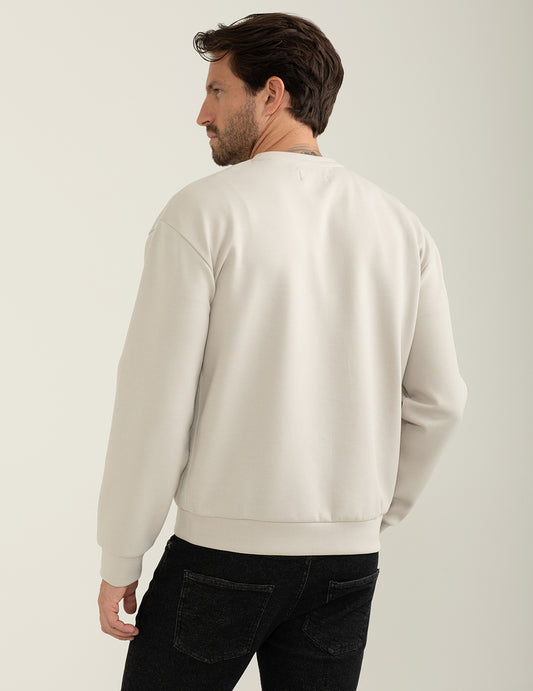 Felpa in interlock girocollo - back - 002