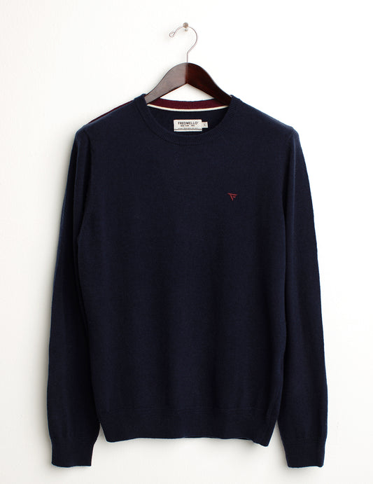 Maglia girocollo a maniche lunghe uomo blue fm24w31mg cc-a0601
