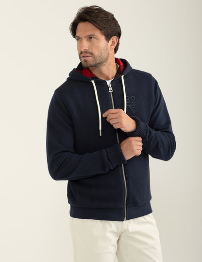 Felpa full-zip con cappuccio