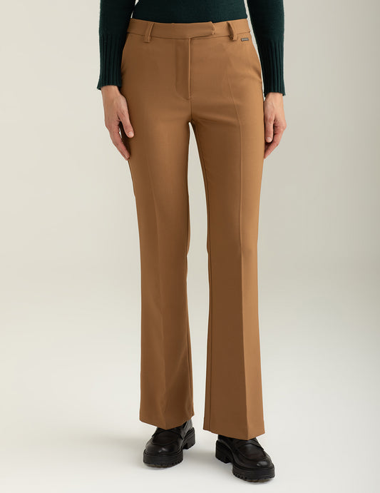 Pantalone in tricotina stretch donna camel fw24w26pu cc-a0252