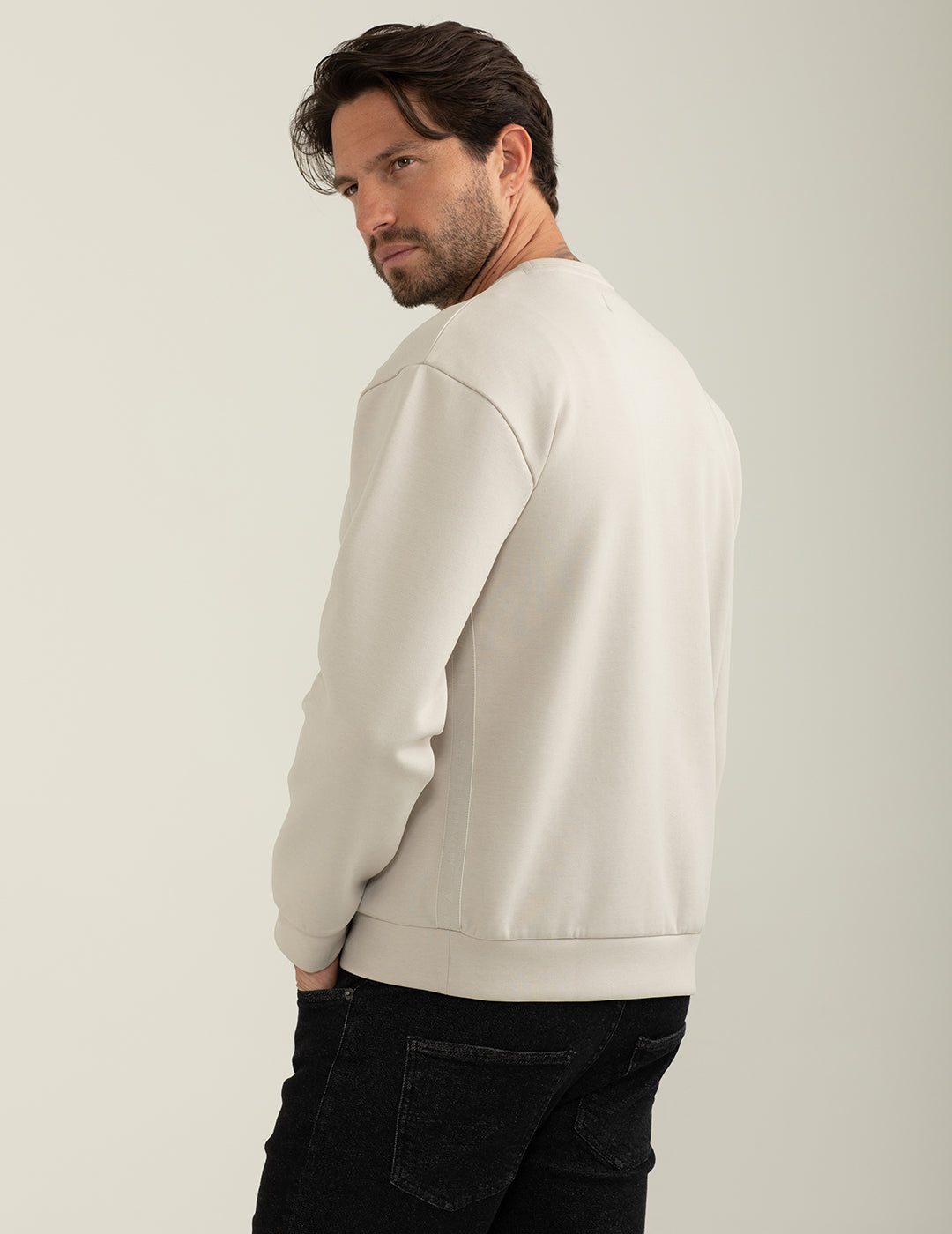 Felpa in interlock girocollo uomo ice fm24w27fg cc-a0005 Felpa in interlock girocollo