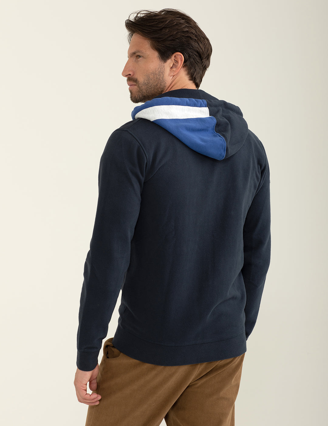 Felpa full-zip con cappuccio a manica lunga uomo blue fm24w23fz cc-a0601 Felpa full-zip con cappuccio a manica lunga