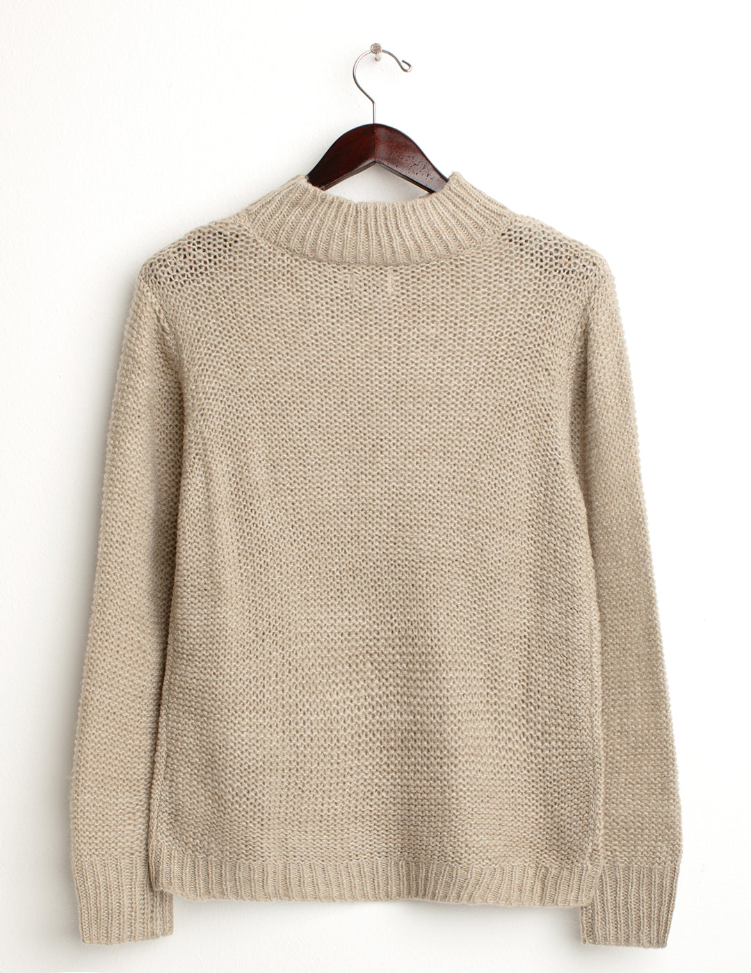 Maglia dolcevita a manica lunga donna beige fw24w37md cc-a0101 Maglia dolcevita a manica lunga