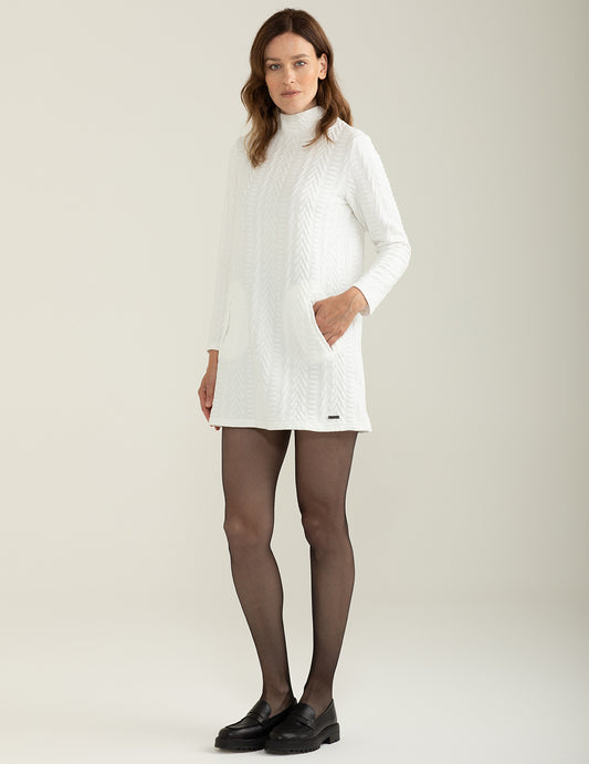 Sweatshirt dress with turtleneck woman off white fw24w03af cc-a0002 Sweatshirt dress with turtleneck