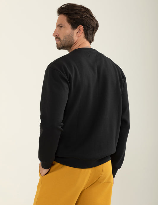 Felpa in interlock girocollo - back - 002