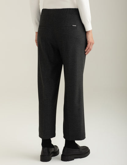 Pantalone in tessuto gessato lurex