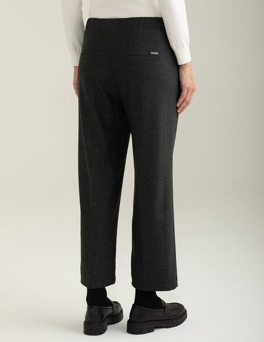 Pantalone in tessuto gessato lurex - back - 002
