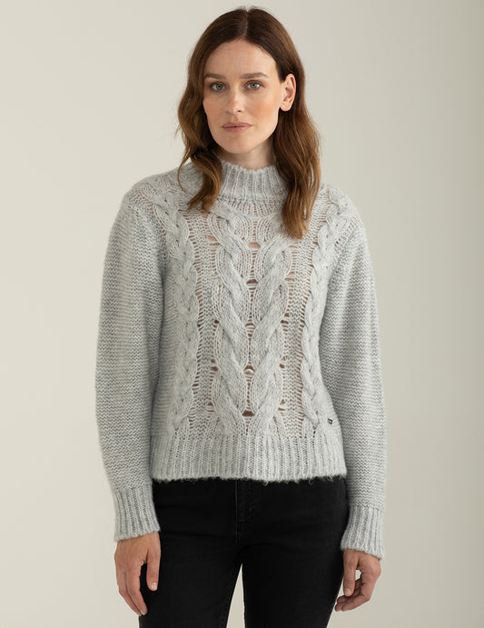 Maglia dolcevita a manica lunga donna gray fw24w37md cc-a0902