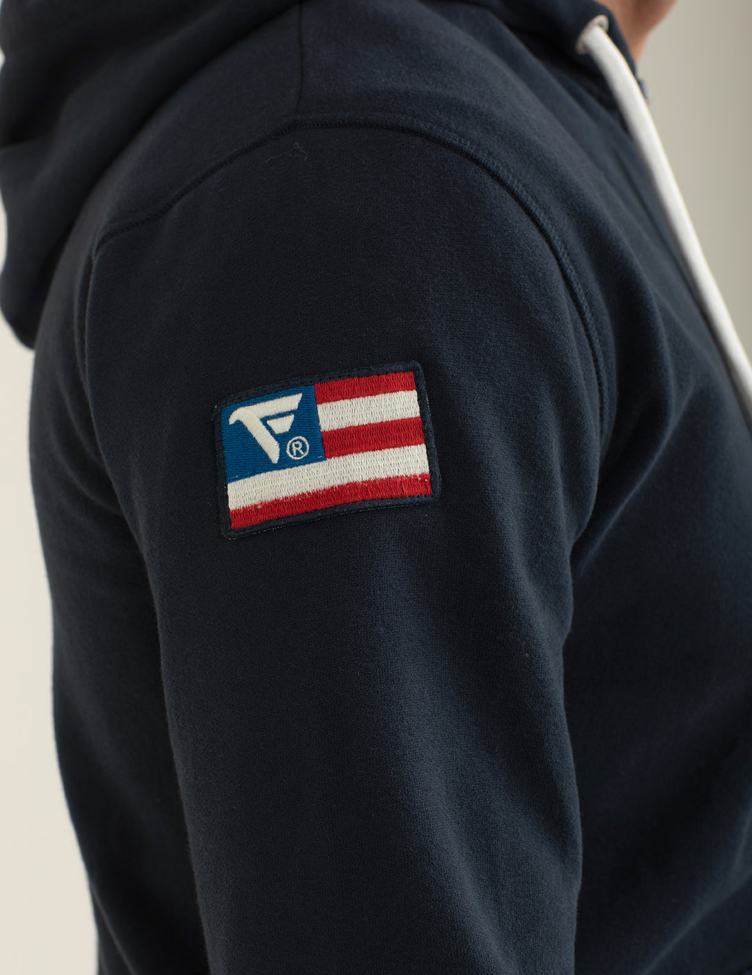 Felpa full-zip con cappuccio a manica lunga uomo blue fm24w23fz cc-a0601 Felpa full-zip con cappuccio a manica lunga