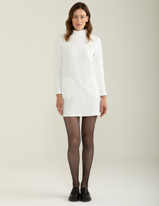 ALT03Sweatshirt dress with turtleneck woman off white fw24w03af cc-a0002 Sweatshirt dress with turtleneck