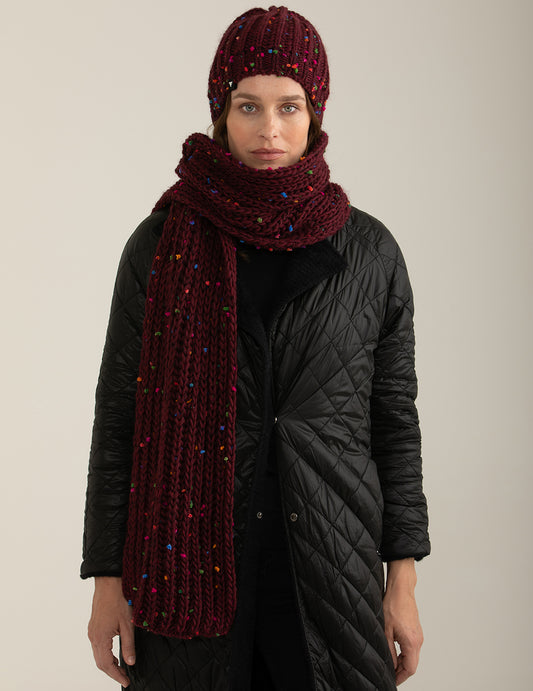 Knitted scarf woman red fw24w05zm cc-a0301 Knitted scarf