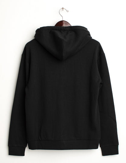 Felpa in interlock full-zip con cappuccio