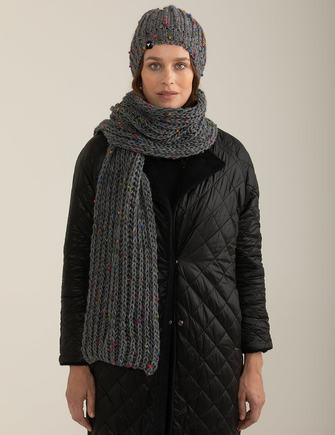 Sciarpa in maglia donna gray fw24w05zm cc-a0902 Sciarpa in maglia