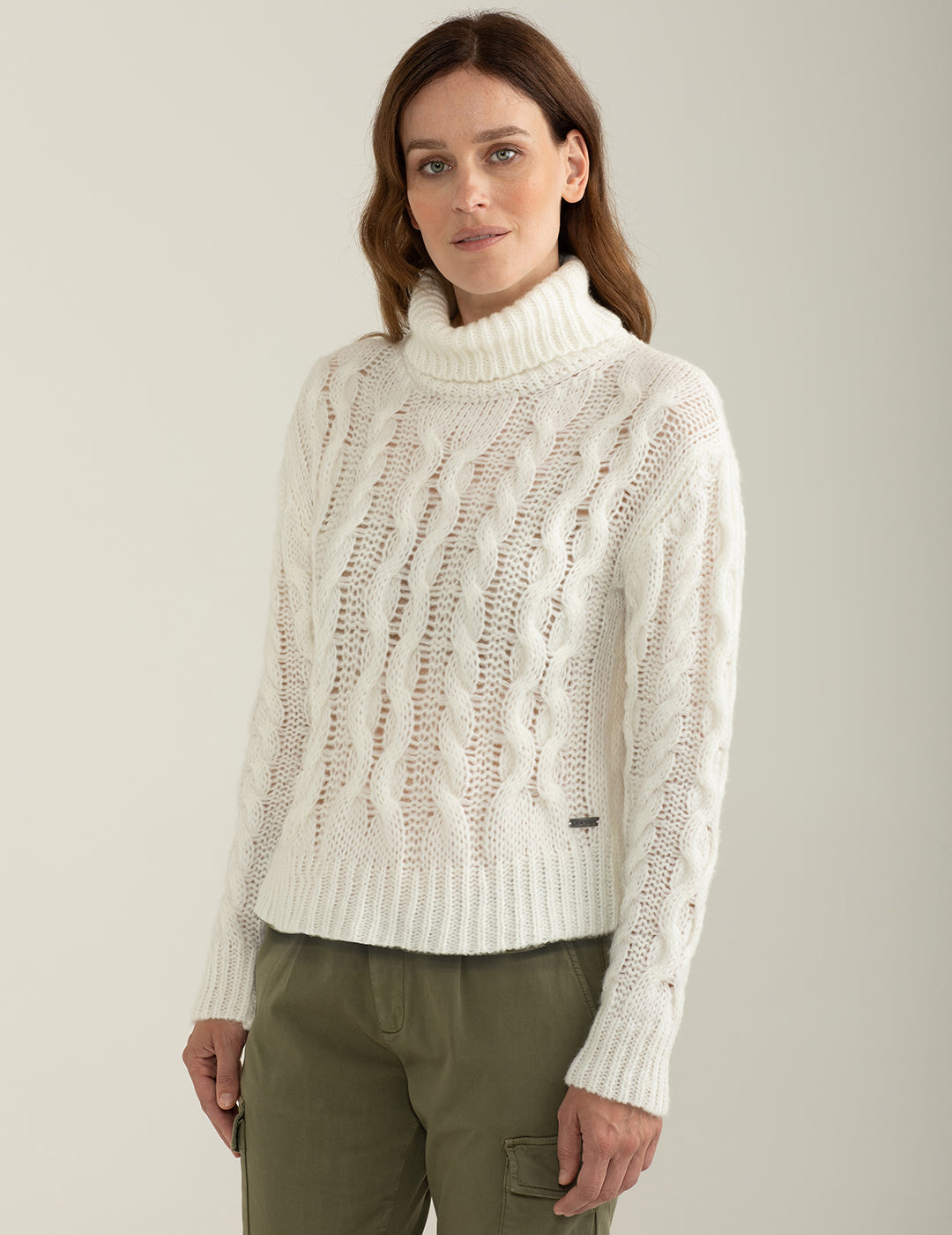 Maglia dolcevita a manica lunga donna off white fw24w39md cc-a0002 Maglia dolcevita a manica lunga