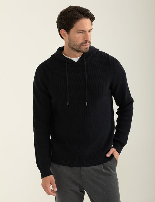 Maglia con cappuccio a maniche lunghe uomo dark blue fm24w23mc cc-a1201