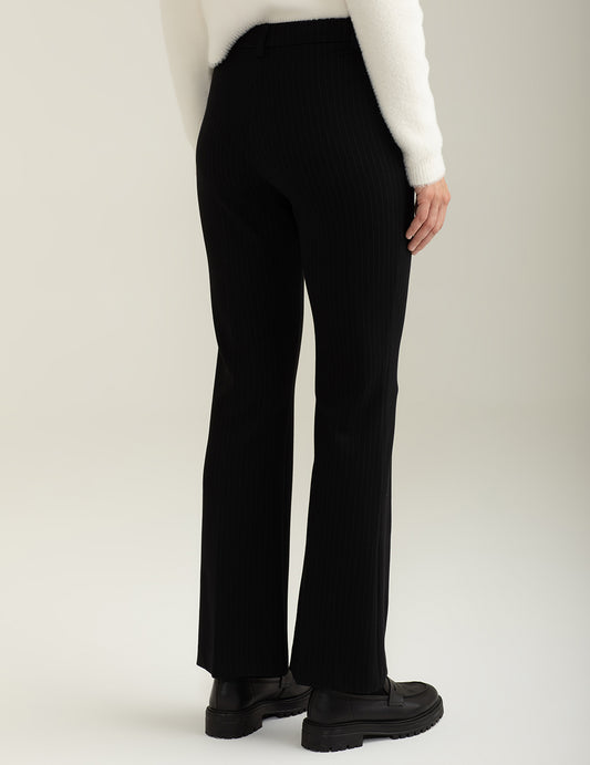 Pantalone in tinto-filo gessato bi-stretch - back - 002