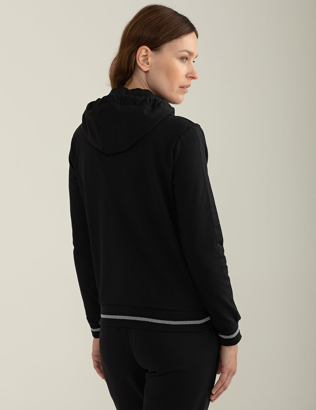 Felpa a manica lunga bi-strech donna black fw24w31fz cc-a0951 Felpa a manica lunga bi-strech