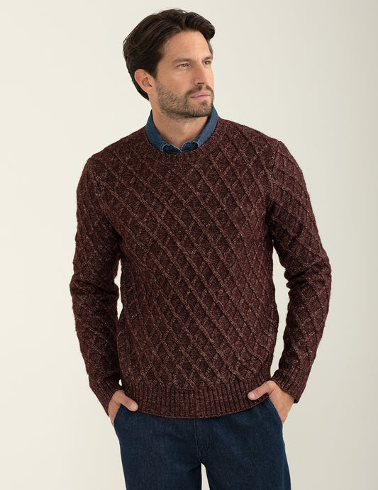 Maglia girocollo jacquard a punto rovescio uomo must fm24w27mg cc-a0306