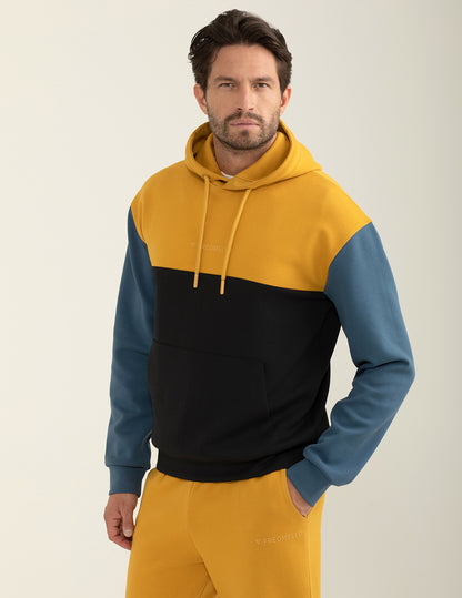Felpa in interlock con cappuccio