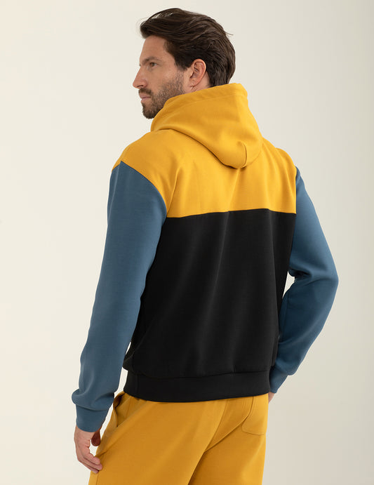 Felpa in interlock con cappuccio - back - 002