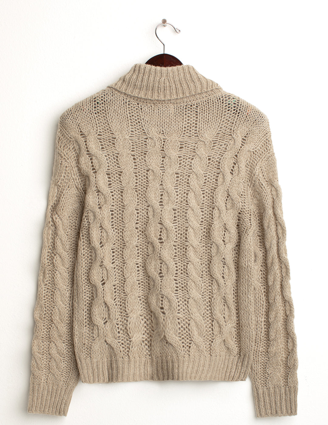 Maglia dolcevita a manica lunga donna beige fw24w39md cc-a0101 Maglia dolcevita a manica lunga