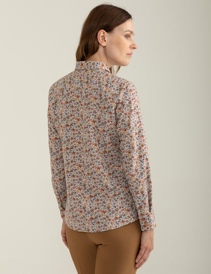 Camicia in flanella stampata all-over