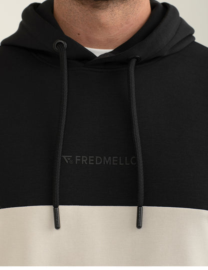 Felpa in interlock con cappuccio
