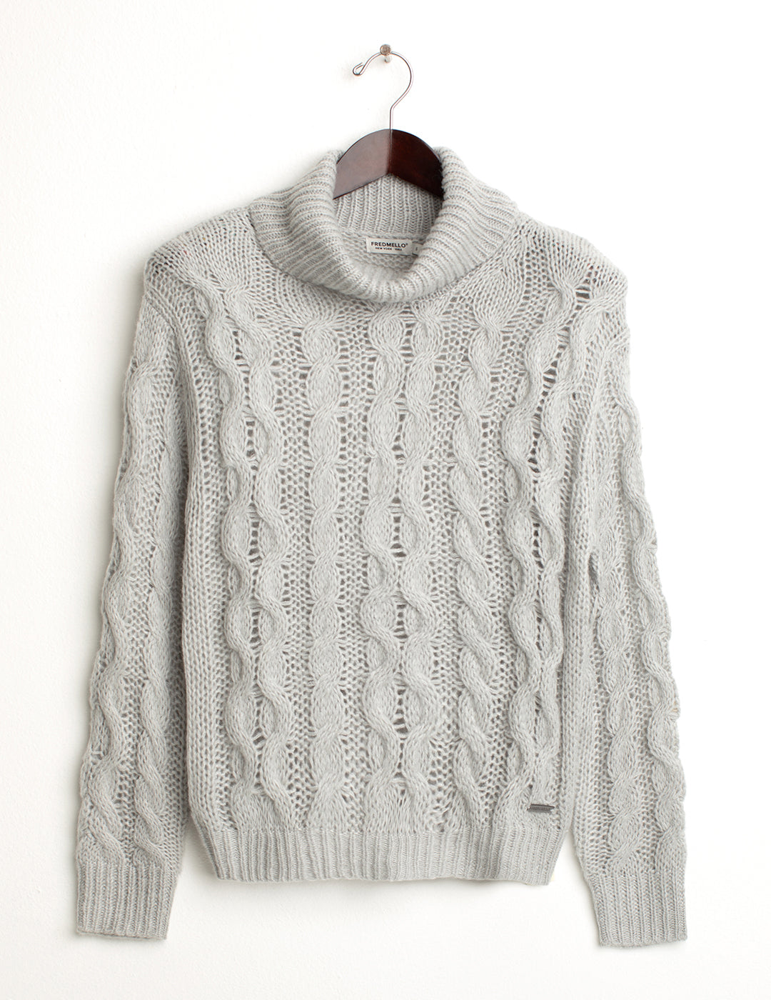Maglia dolcevita a manica lunga donna gray fw24w39md cc-a0902 Maglia dolcevita a manica lunga