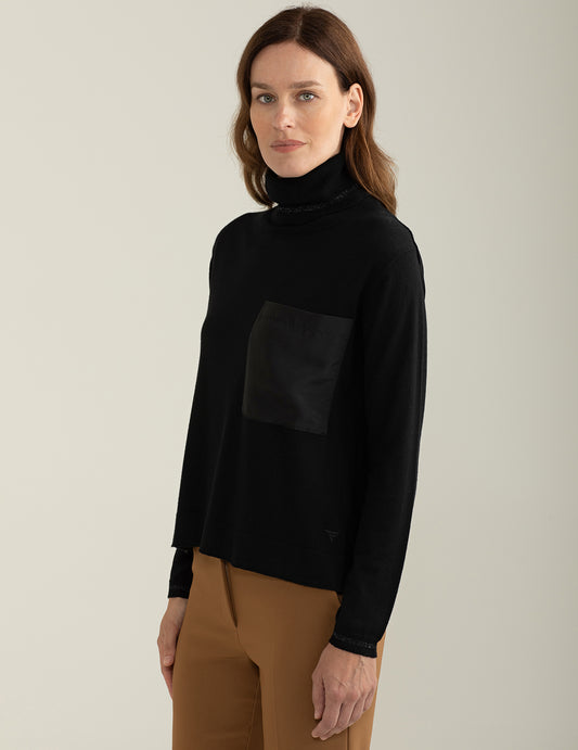 Maglia dolcevita a manica lunga - back - 002