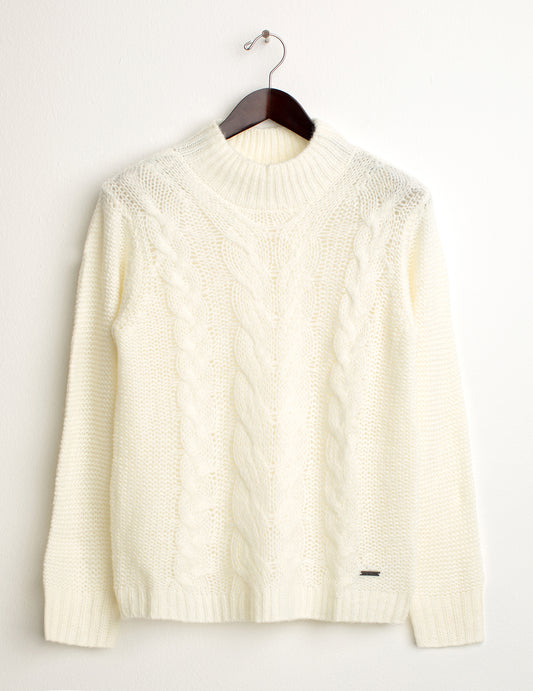 Maglia dolcevita a manica lunga donna off white fw24w37md cc-a0002
