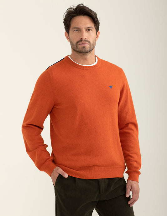 Maglia girocollo a maniche lunghe uomo orange fm24w31mg cc-a0201
