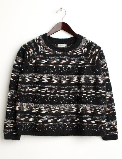 Maglia con fantasia a righe effetto sale e pepe
