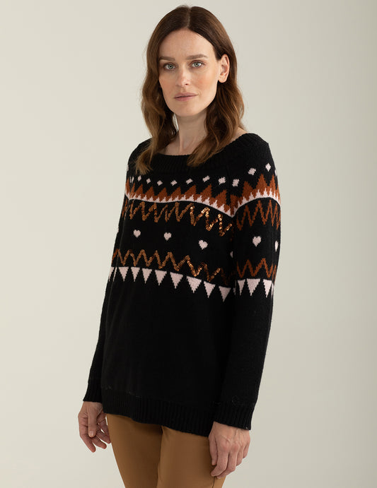 Maglia girocollo a manica lunga - back - 002