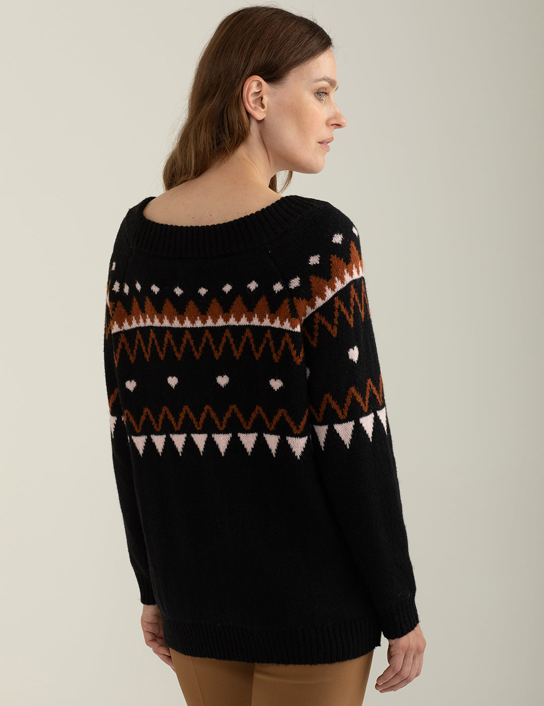 Maglia girocollo a manica lunga donna black fw24w06mg cc-a0951 Maglia girocollo a manica lunga