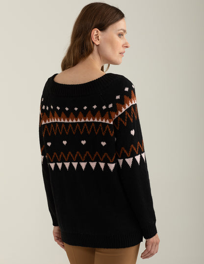 Maglia girocollo a manica lunga