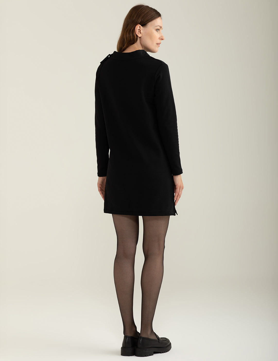 Aito in felpa bi-strech donna black fw24w04af cc-a0951 Aito in felpa bi-strech
