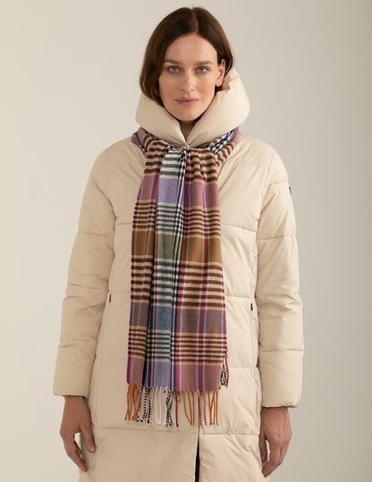 Pashmina tinto-filo con fantasia check