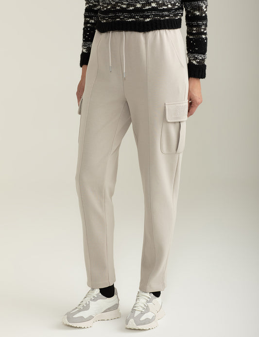 Pantalone in felpa interlock tasconato donna ice fw24w04pf cc-a0005