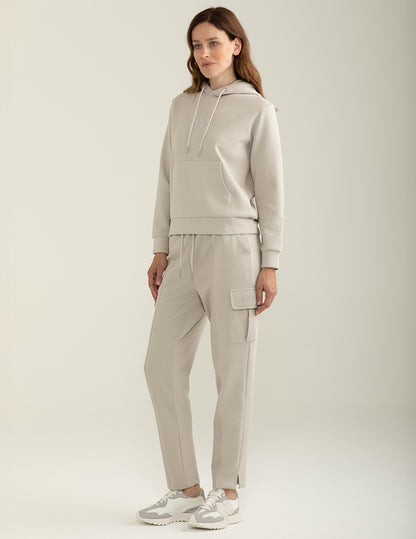 Pantalone in felpa interlock tasconato