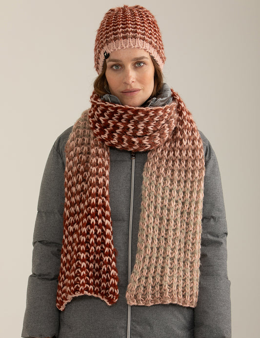Knitted scarf woman pink fw24w03zm cc-a0406 Knitted scarf