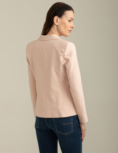 Blazer Monopetto in Tessuto Bi-Stretch