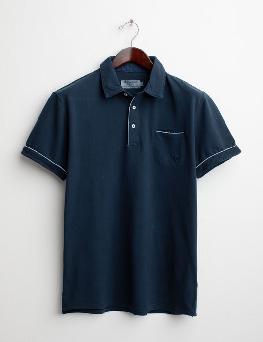 Short Sleeve Polo man blue fm25s07qu cc-a0601 Short Sleeve Polo