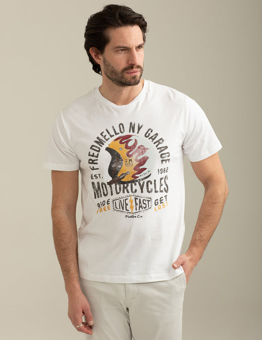 T-shirt Girocollo a Manica Corta uomo white fm25s17tg cc-a0001 T-shirt Girocollo a Manica Corta