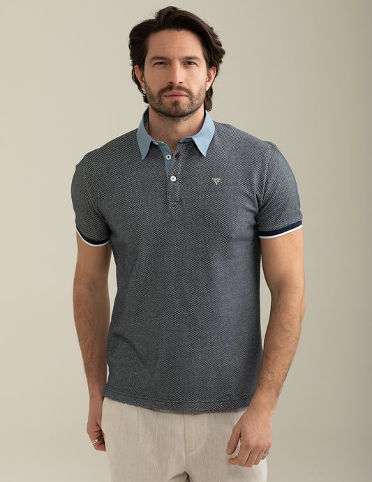 Polo in jersey Stretch uomo blue fm25s17qc cc-a0601 Polo in jersey Stretch