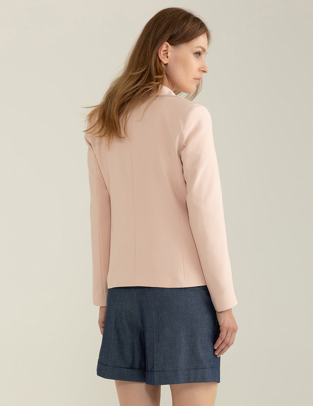 Blazer Monopetto in Tessuto Bi-Stretch donna nude fw25s05bu cc-a0404 Blazer Monopetto in Tessuto Bi-Stretch